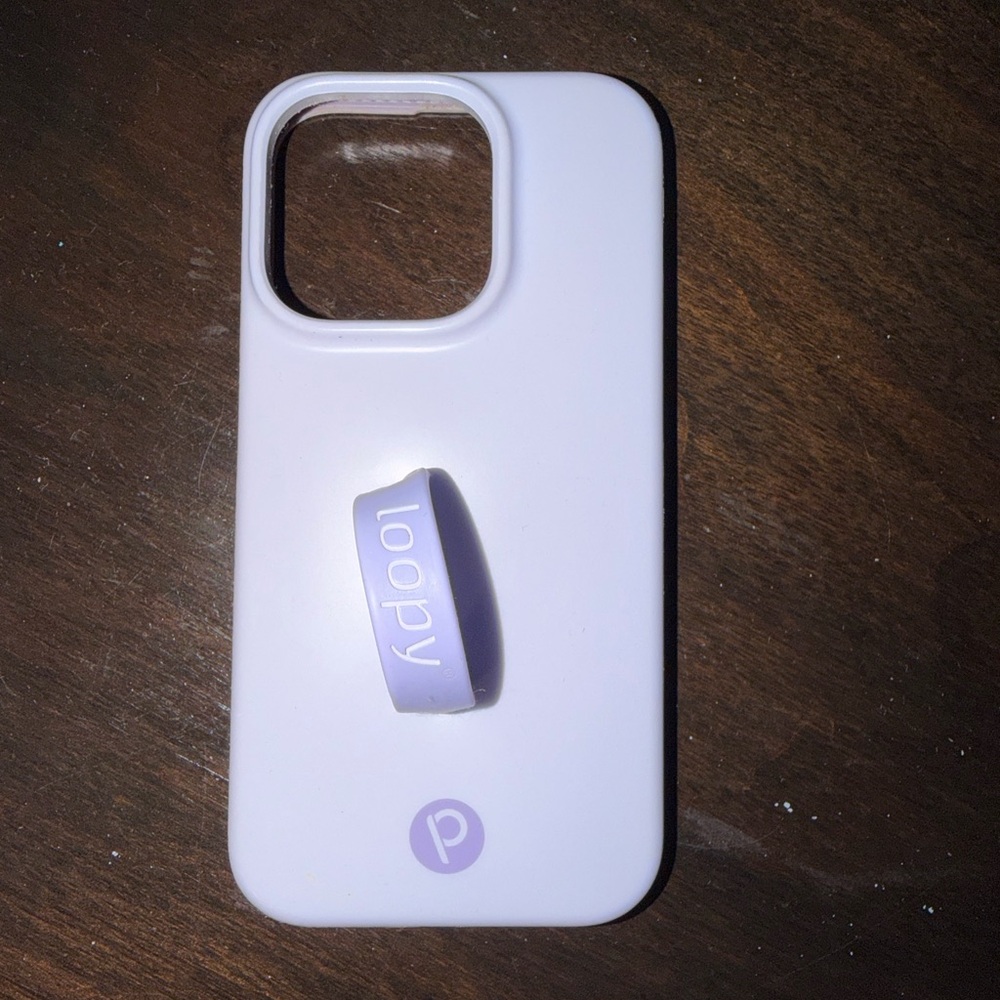 Loopy Case Lavender and White Grip Case